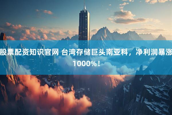 股票配资知识官网 台湾存储巨头南亚科，净利润暴涨1000%！